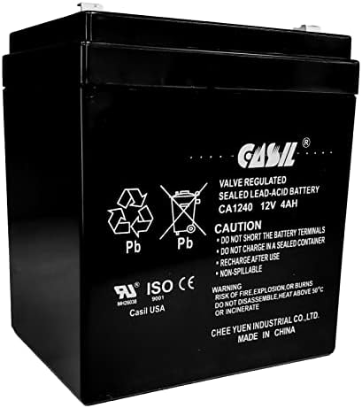Батерија за замена на Casil CA-1240 12V 4AH за ADT 804302 12V 4.5AH Аларм