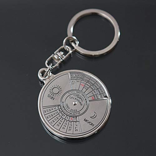 GGRBH 50 години календарски клуч за клучеви мини метален прстен компас за клучеви за пешачење за кампување за кампување на отворено спортско