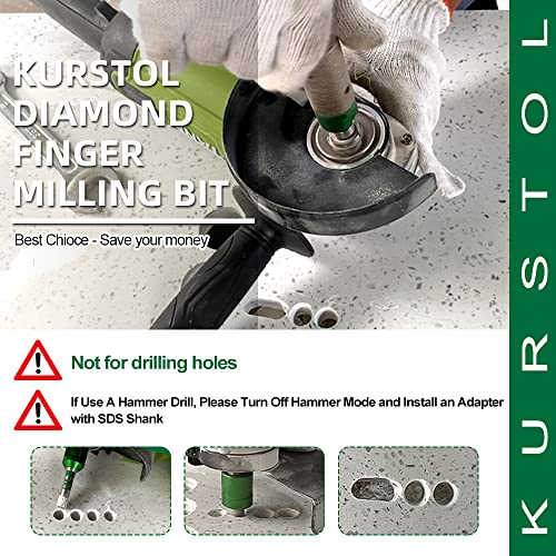 Бит за мелење на прсти на Курстол Дијамант - Дијамантско тапанско тркало DIA 3/4 X5/8-11 Нишка за мелење на дијаманти за зголемување