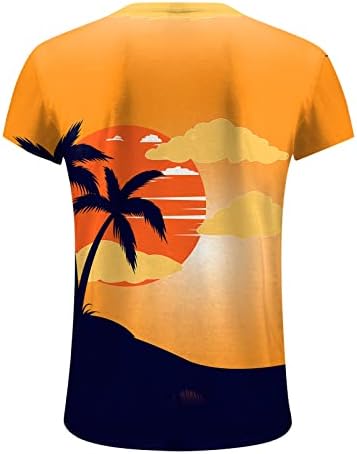 Ајасо модна 3Д плажа печатена маица за кратки ракави за машка маица, обична хавајска шема Атлетска летна маица маица маица