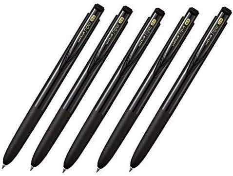 Uni-Ball Signo RT1 Rubber Grip & кликнете на повлекување и дополнителни пенкала за гел за фини точки -0.5 mm-црно мастило