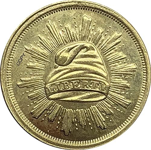 Сад 1 Долар Златен Долар Модел 1836 Година Месинг Метал Копија Монети