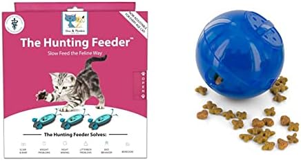 Етички Миленичиња Производи 68000719: Мачка Фидер Затворен Лов &засилувач; PetSafe SlimCat Оброк - Издавање Мачка Играчка, Одлична За Храна или Третира, Сина, За Сите Големини Н