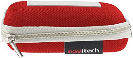 Црвен заштитен случај на слушалки на Navitech, компатибилен со Hank True Wireless Earbuds HKBT208