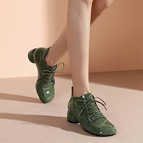 Женски чевли станови модни летни и есенски жени обични чевли чипка удобна цврста боја дебела потпетица ниска потпетица