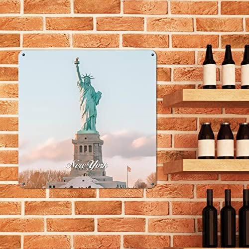 ВОГУАНГИС Градски пејзаж за патувања Сувенир Метал Плакета ТИН знак САД во Newујорк улица виси знак градови во Newујорк држави