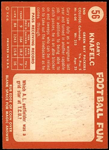 1958 Топпс 56 Гери Кнафелк Грин Беј Пакерс НМ+ Пакувачи Колорадо