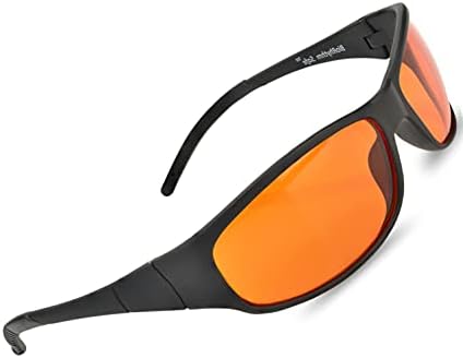 Сини Блокирачки Килибарни Очила За Спиење 99,9 Проценти Ефикасно-Ноќно Носење Очи-Специјални Портокалови Затемнети Очила Ви Помагаат Да