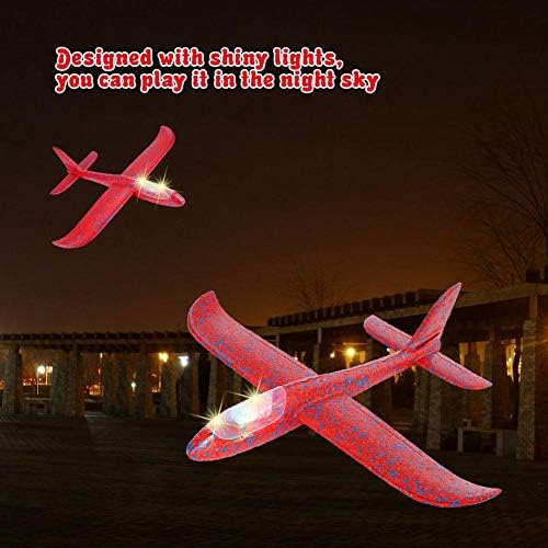 Летечкиот Мини Фрлање Едрилица Сјајна Ноќ Авион Играчка Рака Лансирање Авион Модел