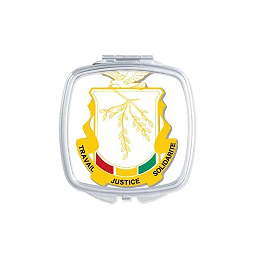 Гвинеја Африка Национален амблем огледало преносен компактен џеб шминка двострано стакло