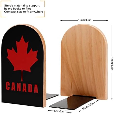 Канада Јавор Логото Сликарство Дрво Книга Декоративни Не-Пропадна Книга Крајот 1 Пар 7х5 Инчи