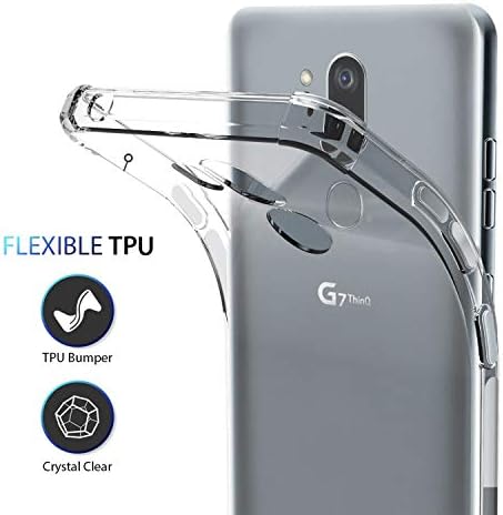 Киоми Случај ЗА LG G7 ThinQ Ултра Кристално Јасен Браник Отпорен На Удари Заштитен Мобилен Телефон Заден Капак Транспарентен