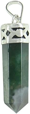 Усогласете го мовниот агат зелена 6 еднострана брадавичка моливче Реики заздравувачки камен скапоцен камен духовно заздравување