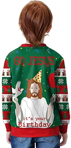 Божиќна грда џемпер на Besserbay Kids Bristry Sweatshirt Bestever Beste Graight 4-14 години