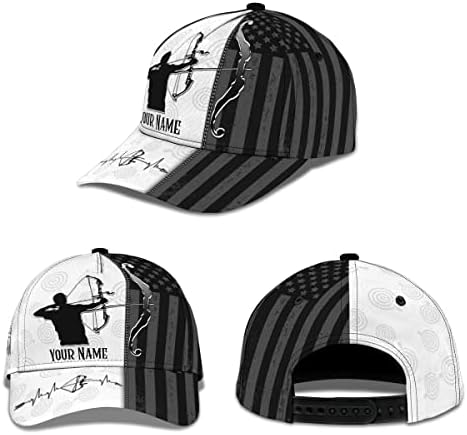 Унисекс Прилагодена капа за бејзбол со Arrow American Gragic Graphic 3D лето тато капа со стрелаштво момче маж момче користејќи сложено лак на него стрелаштво присутен разнобоен