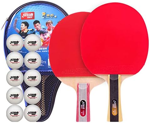 Sshhi пинг -понг рекет, удобна рачка, 5 слоја дрво, лопатка за тенис на табели за домаќинства за почетници, мода/како што е прикажано/в