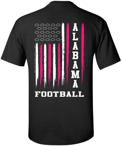 Фудбалско знаме Американско знаме за спортски фан игра на ден, заден дел од маица со кратки ракави, графички мета
