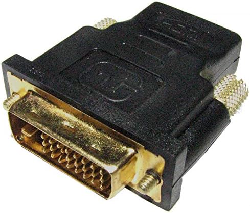 1 парчиња DVI до HDMI адаптер DVI машки во HDMI Femaleенски конвертор 24+1 HD HDMI конектор со позлатен кабел со погодно ракување