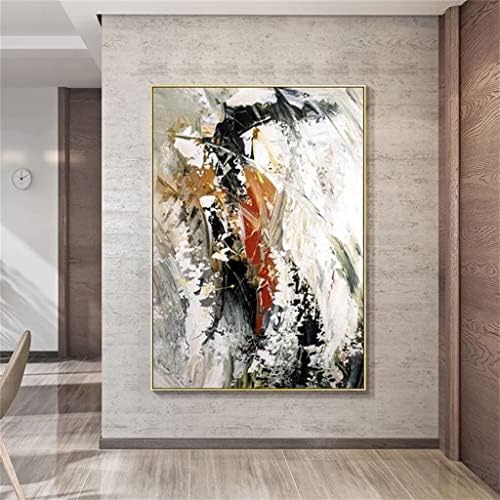Yxbdn рачно изработено нож апстрактно масло сликарство wallидна уметност декоративно сликање што виси на рачно платно, насликано
