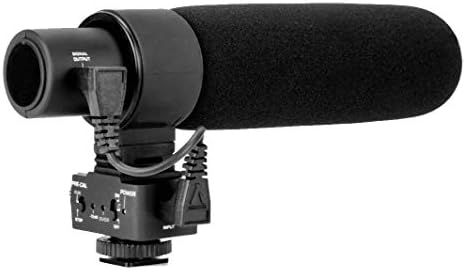 Дигитален NC Advanced Super Cardioid микрофон компатибилен со Sony NEX-6L/B со мртва мафта за ветерни мачки