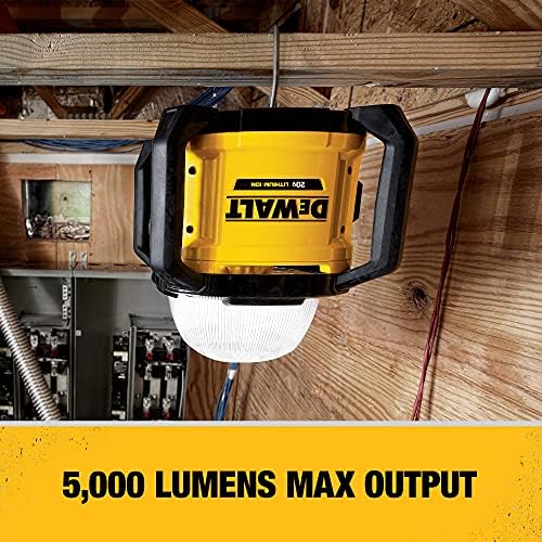 Dewalt 20V MAX LED LED работна светлина, компактен и преносен, временски услови и отпорни на прашина, безжични