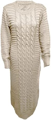 Фустан од џемпер за жени, долг ракав колеџ фустан женски Божиќна империја половината убава фустанче за крпеница