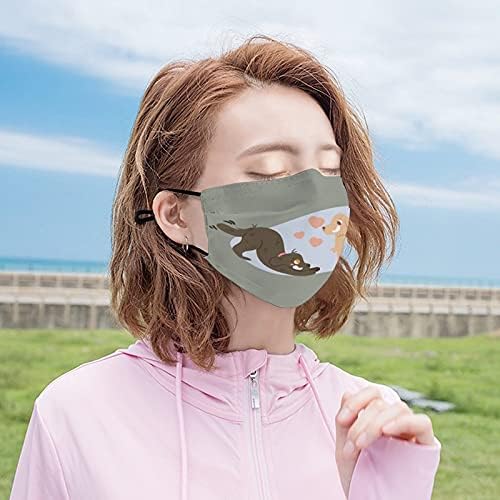Персонализирана безбедносна облека за повеќекратна употреба маски за ткаенини прилагодено Направете Двојка Животинска Романса Љубов Куче Подарок