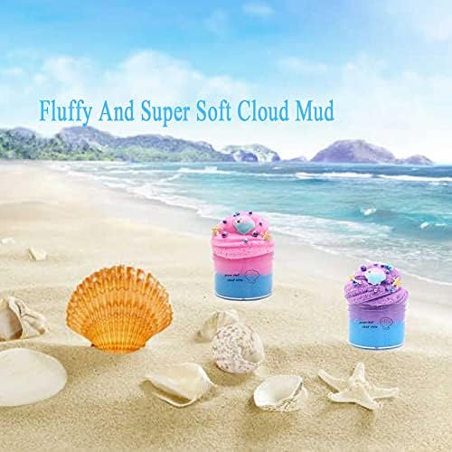 Fanjie Ocean Shell Cloud Slime For Didds Adults 200ml Супер меки не-лепливи лисја Образовна игра стрес семејство интеракција интелектуална интелектуална