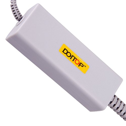 Doitop TM Grey AC адаптер за напојување за полнење кабел за полнач за полнач за Nintendo Wii U GamePad - сива