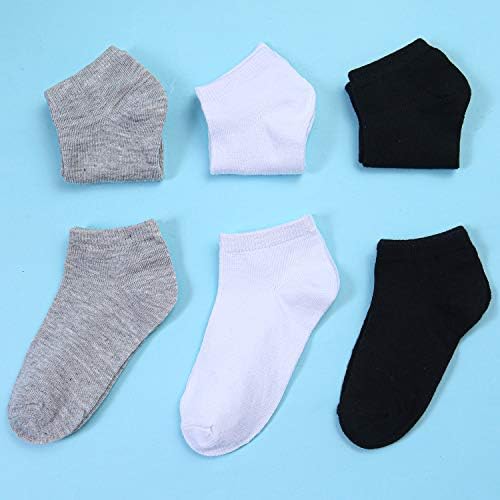 Cooraby 20 пара дете деца половина перница со ниско сечење меки чорапи на глуждот што дишат атлетски чорапи