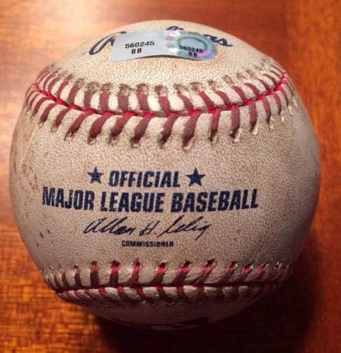 Jimим Едмондс Сент Луис Кардиналс потпиша игра користена 1766 -та хит бејзбол МЛБ Холо - МЛБ игра користеше бејзбол