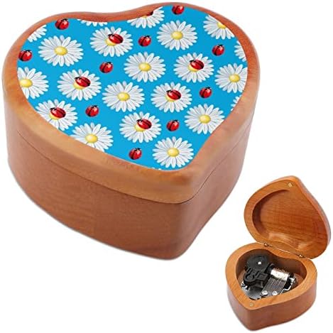 Лејдибуг и Камил Гроздобер дрвена часовничка музичка кутија во облик на срцева кутија подароци за семејни пријатели на lубовници