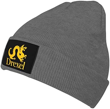 Cwokakde Drexel University Logo Print Beanie плетена капа волнена капа топла мода на отворено плетено капаче унисекс