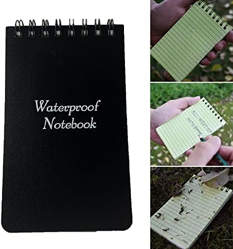 Водоотпорна тетратка од 3 парчиња, 3 x 5 Полициска тетратка, напишете во тетратката за џеб за дожд, белешка за цело време,