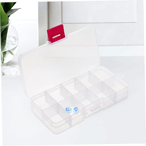 Doitool 12 парчиња мала кутија за складирање накит органски шминка контејнер обетки Организатор кутија решетки пластични организатор