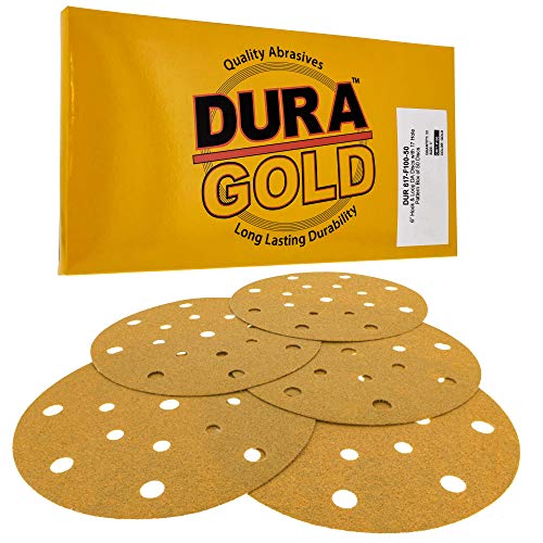Dura -Gold 6 Дискови за пескарење - 100 решетки, кука и јамка DA Подлога за поддршка и подлога за интерфејс за мека густина