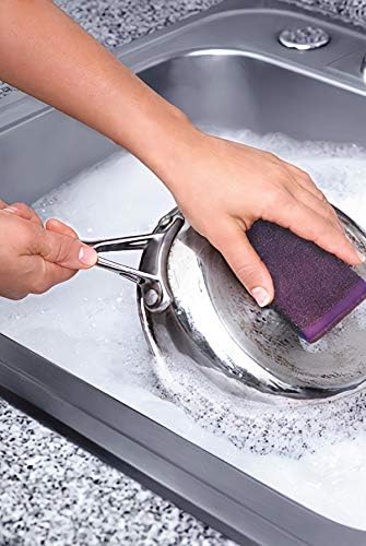 6 пакувања челични чистачи сунѓер за миење садови сунѓер мулти-употреба тешка чистачка за миење садови долго траен кујнски сунѓер за