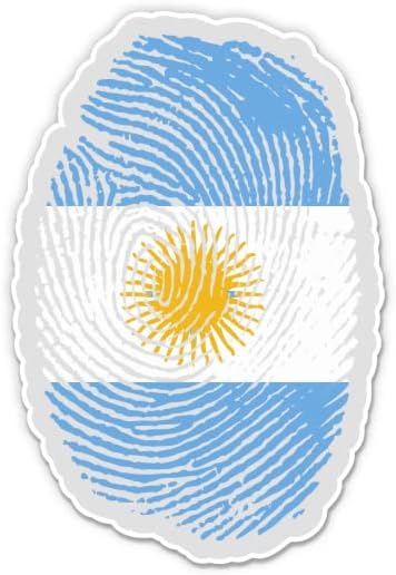Аргентинско Знаме Отпечаток Од Прст - 5 Винил Налепница - За автомобил лаптоп јас-Рампа - Водоотпорен Налепница