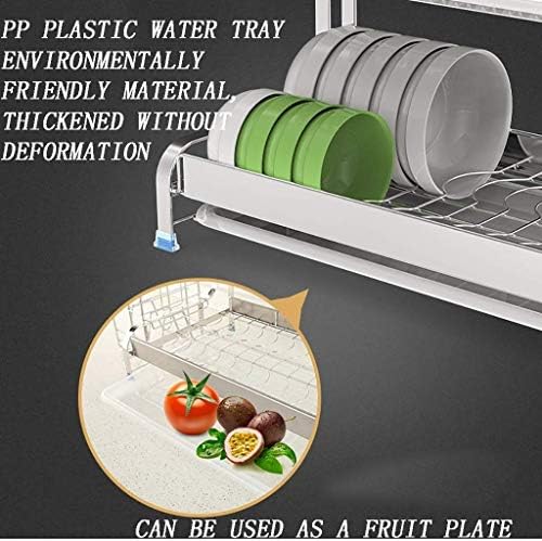 PDGJG двослоен решетка за чинија од не'рѓосувачки челик за монтирање на wallидови, погоден за прибор за јадење, плочи, чинии, сапун, сунѓери