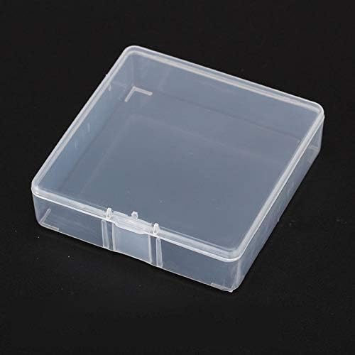 Анкус 100 парчиња 8.2*8.2*2.3 см Транспарентни Пластични Кутии Складирање Пакување Мали Делови Квадратни Кутија Компонента &засилувач;
