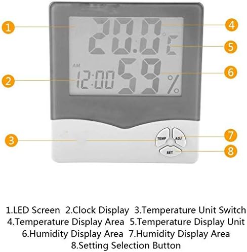 UXZDX Cujux Дигитален хигрометар термометар, монитор за влажност на термометар во затворен простор, влажност на температурата