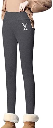 Зими зимски хеланки со високи половини се протегаат дебели кадифни топли панталони обични панталони товарни панталони за жени