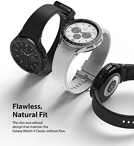 Ringke Bezel Styling компатибилен со Samsung Galaxy Watch 4 Classic 42mm леплива рамка за прстен против прстен против гребење
