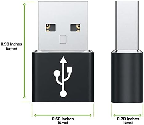 USB-C женски до USB машки брз адаптер компатибилен со вашата чест 8 за полнач, синхронизација, OTG уреди како тастатура, глувче,