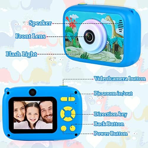 Сузијо Камера За Деца Со Статив, Дигитална Видео Камера 1080P 2.4 Инчен HD, Најдобри Подароци За Роденденски Божиќни Електронски Играчки