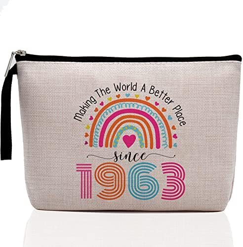 Ханамија на 60-ти роденденски подароци за жени што го создаваат светот подобро место од 1963 година, 60-годишна торба за шминка за неа,