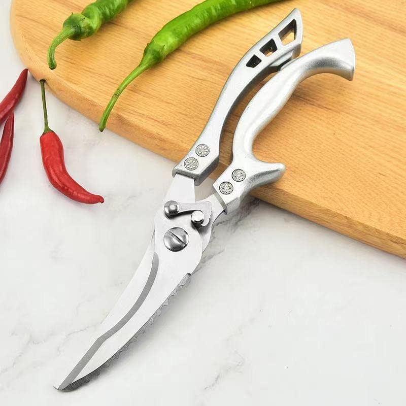 Ножици за кујнски ножици, мултифункционални ножици за пилешки коски од не'рѓосувачки челик кујнски ножици месо пилешко риба зеленчук ножици