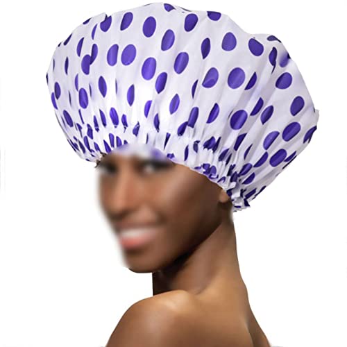 Капаче за туширање со голема големина капа за капење, бања капа, водоотпорна капа за нега на коса, за готвење туш во салони за спа