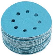 Sungold Abrasives 69511 220 Grit Kassteel Blue Hook & Loop Stearated Aluminum oxide C-тежина на хартија за пескарење, 5 x 8 дупка