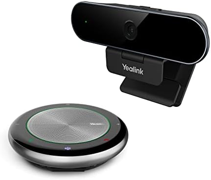 Yealink WEBCAM HD Со Bluetooth Звучник Сертифициран За Тимови, Вграден Микрофон За Конференциски Состанок, Компатибилен Со Зум/Skype/Тимови/Унифицирани